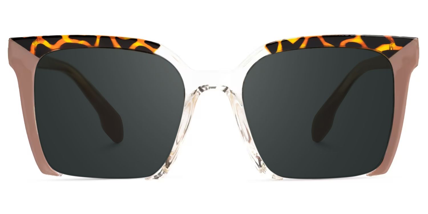 Misty Brown Frame Sunglasses with Square Style | ZEELOOL CA0
