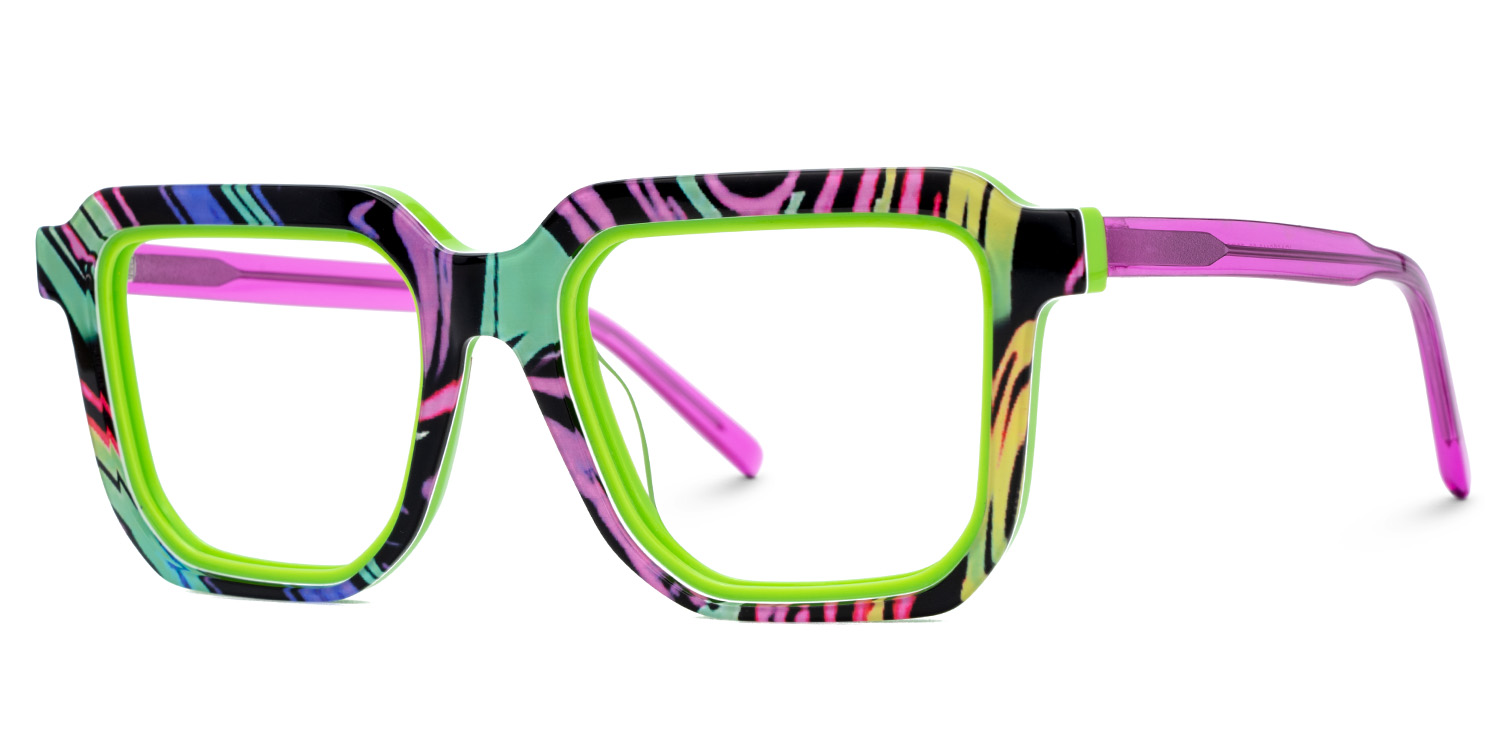 Buy Green Frame with Purple Arms Zach Glasses Online1