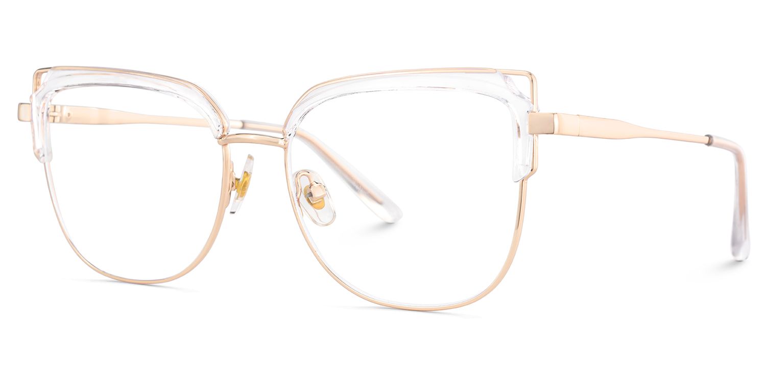 Samson Clear Square Glasses With Adjustable Nose Pads Design3