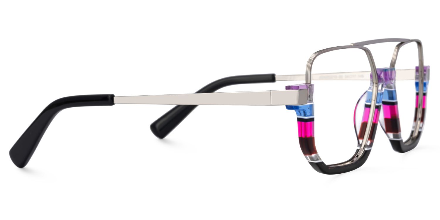 Multicolor Strip Aviator Spectacles Frames - Oromiya on Sale | ZEELOOL Canada3