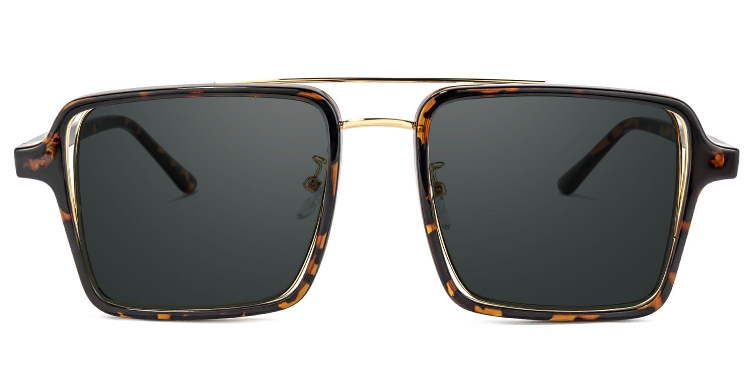 Aviator Tortoise-Gold Sunglasses | ZEELOOL Canada0