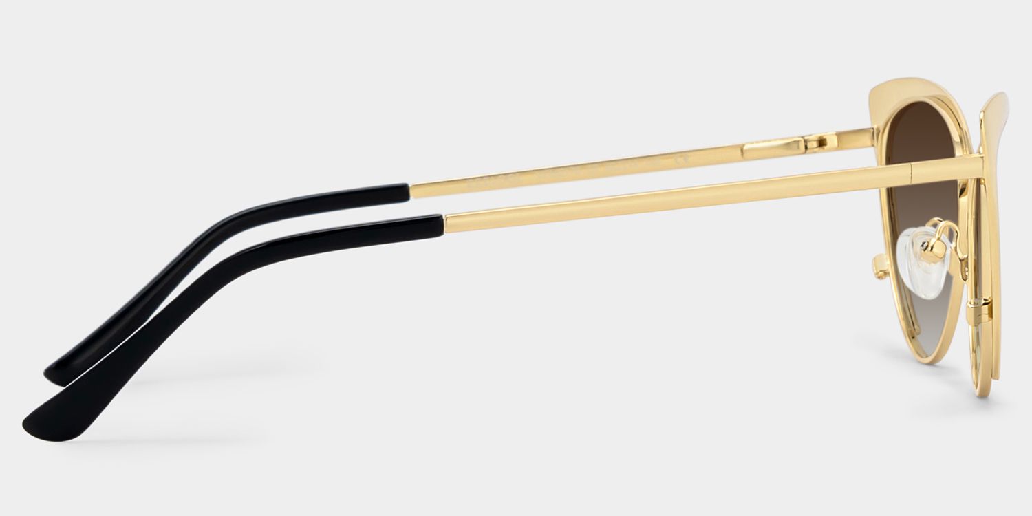 Ellen Gold Frame Sunglasses with Cat Eye Style | ZEELOOL CA3