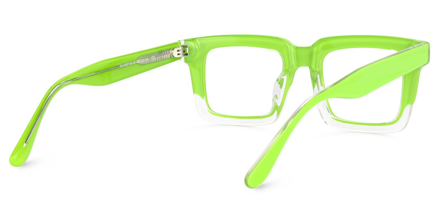 Men Rectangle Holly Green Eyeglasses | ZEELOOL Canada3