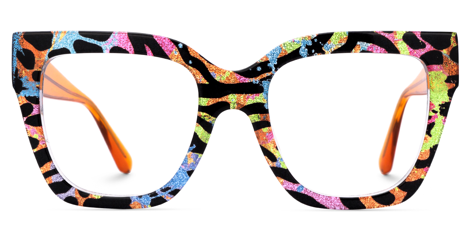 Ruby Square Leopard Print Glasses1