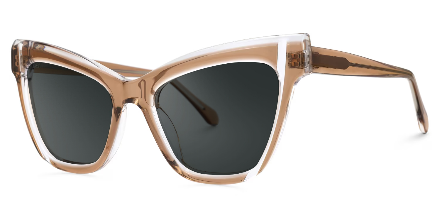 ZEELOOL Saucie Cateye Brown Glasses