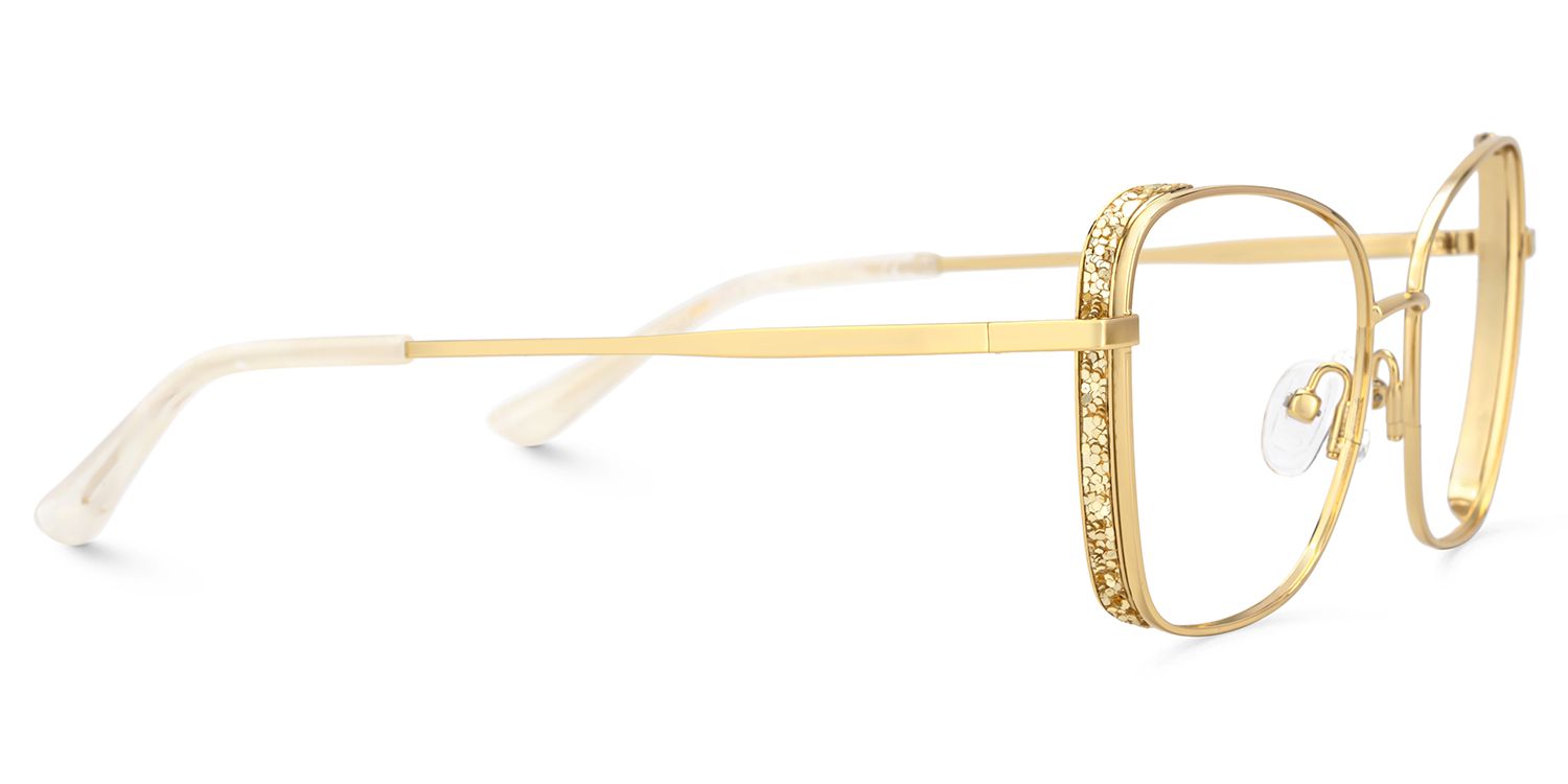 Butterfly Gold Glasses With Gillter on the Sides4