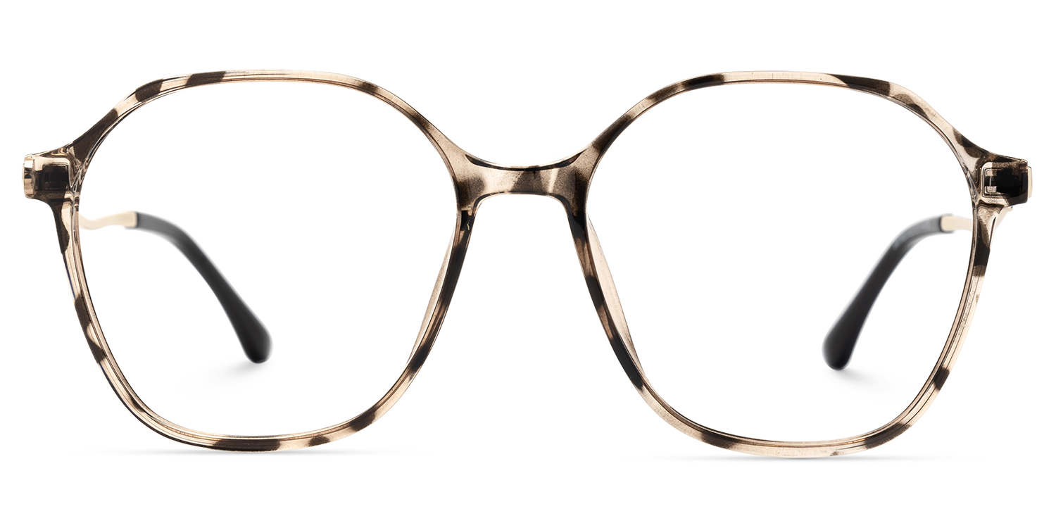 Lekesha thin Tortoiseshell Eyeglasses in Geometric Design | ZEELOOL Canada0