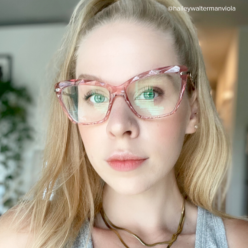 Juliet Pink Cat-eye Frame Glasses for Women | ZEELOOL Canada9