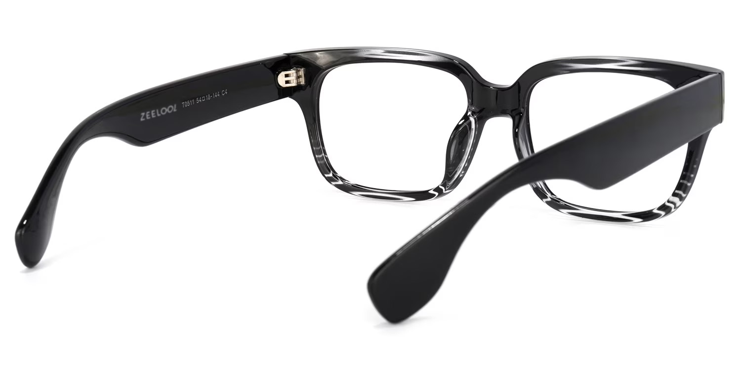 Colin Rectangle Black Glasses4