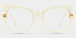 Pearl Cateye White Glasses1