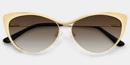 Ellen Cateye Gold Sunglasses1