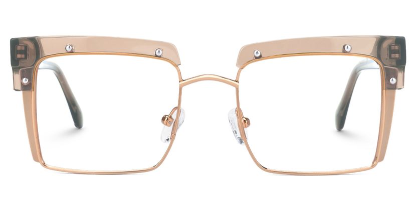 Kiana Square Beige Glasses
