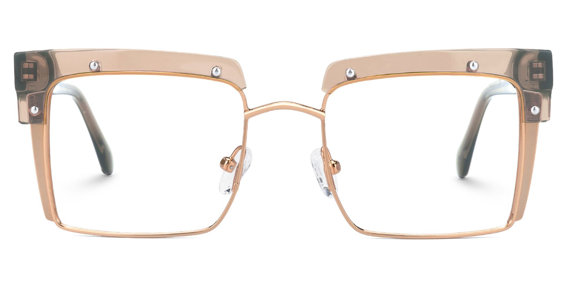 Designer Kiana Beige Frame Glasses | ZEELOOL Canada1