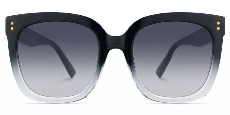 Ebony Square Black Clear Glasses