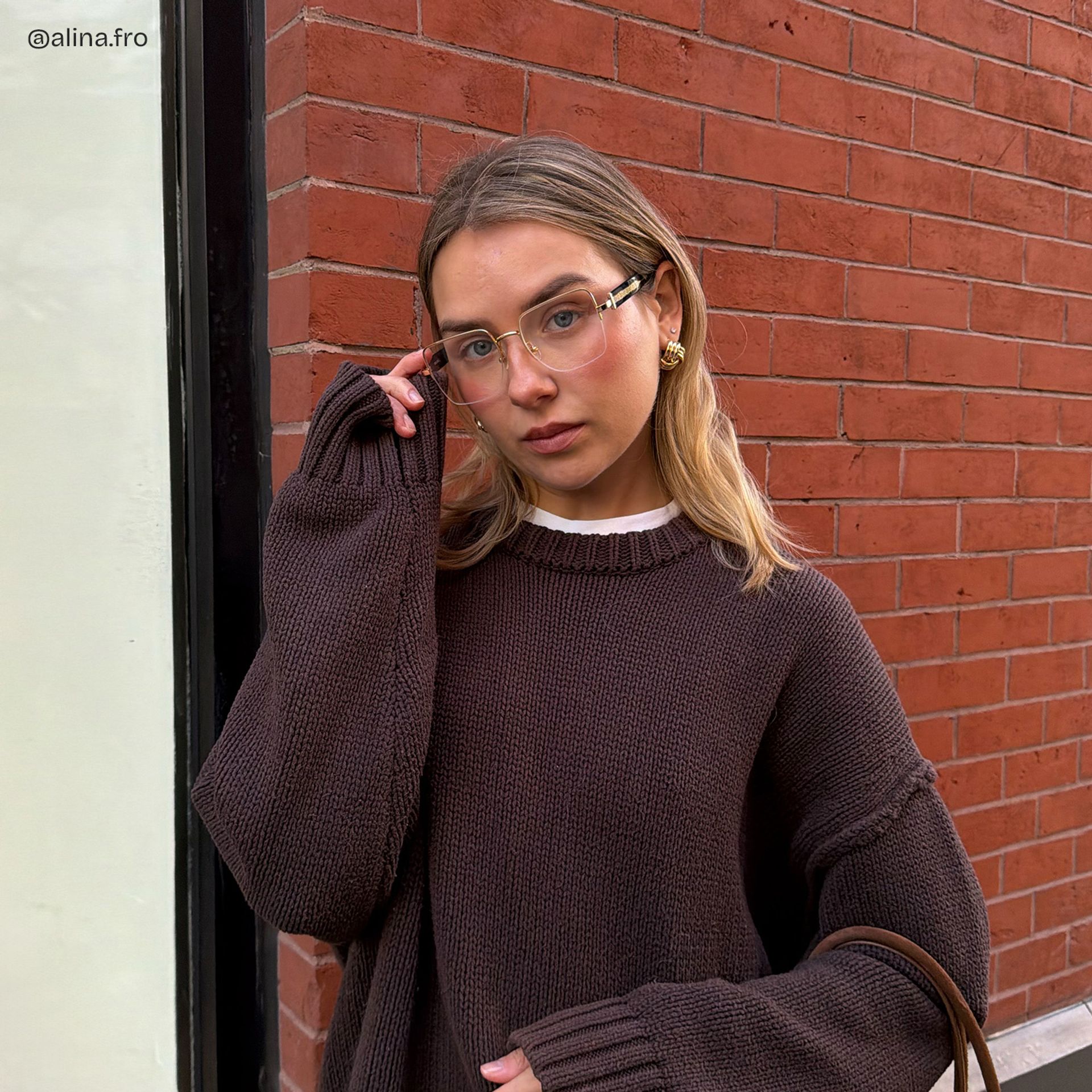 Lauren Gold Frame Glasses with Square Frame Online | ZEELOOL7