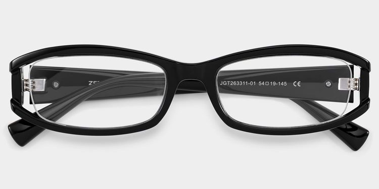 Willow Black Rectangle Glasses