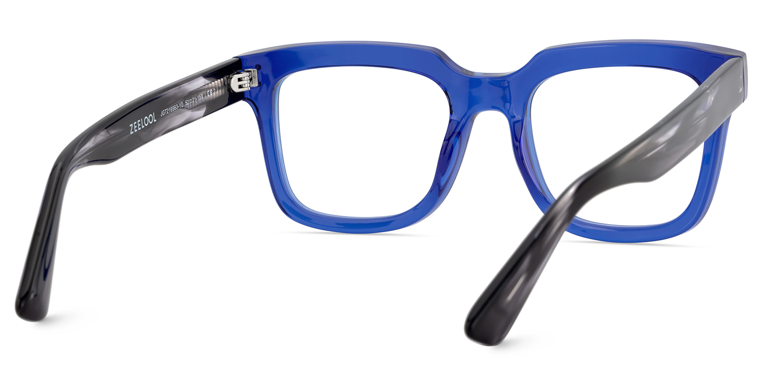 Square Spectacles For Men In Blue Color6