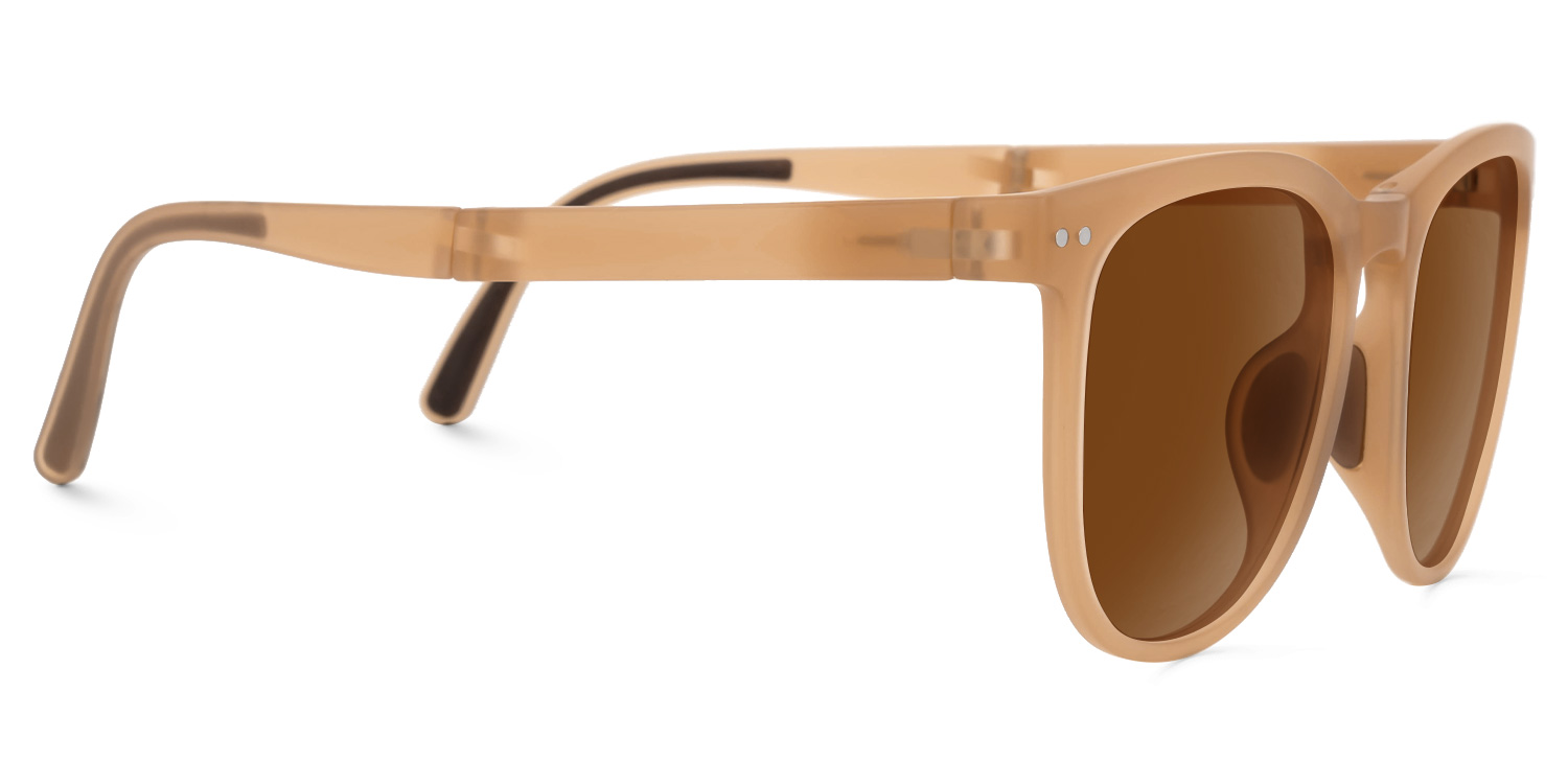 Lindzy TR90 Beige Frame Sunglasses with Square Shape | Zeelool3