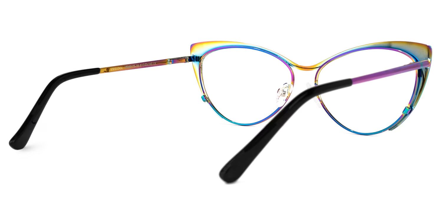 Ellen Cateye Eyeglasses and Iridescent Thin Frames3
