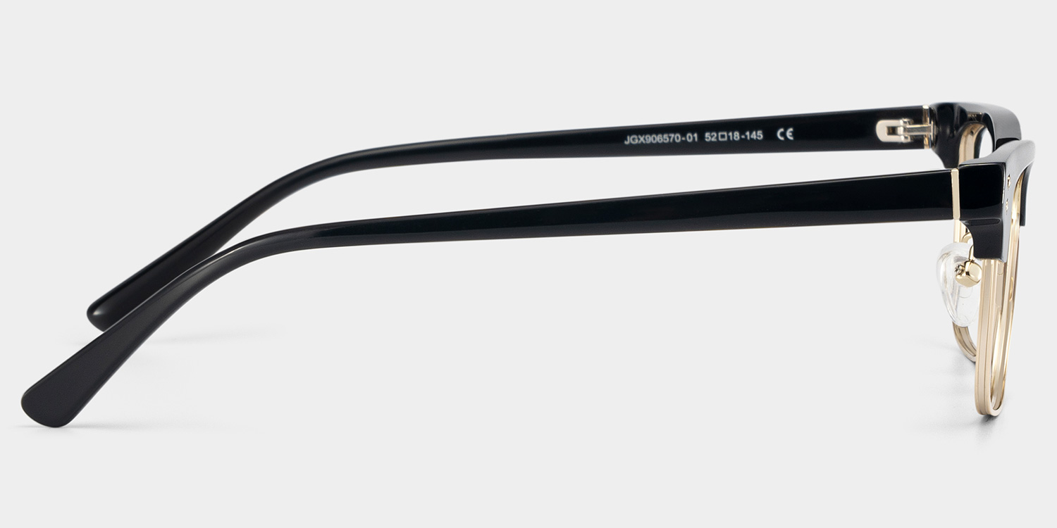 Ryan black and gold browline Frame glasses Online | ZEELOOL4