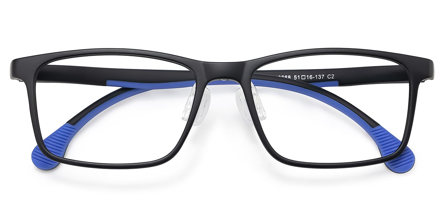 Sunny Rectangle Black Frame Eyeglasses for Tween1