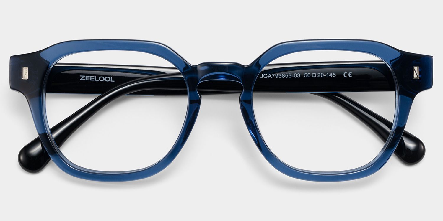 Hope Blue Frame Glasses with Round Frame Online | ZEELOOL2