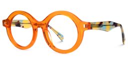 Henson Round Orange Glasses1