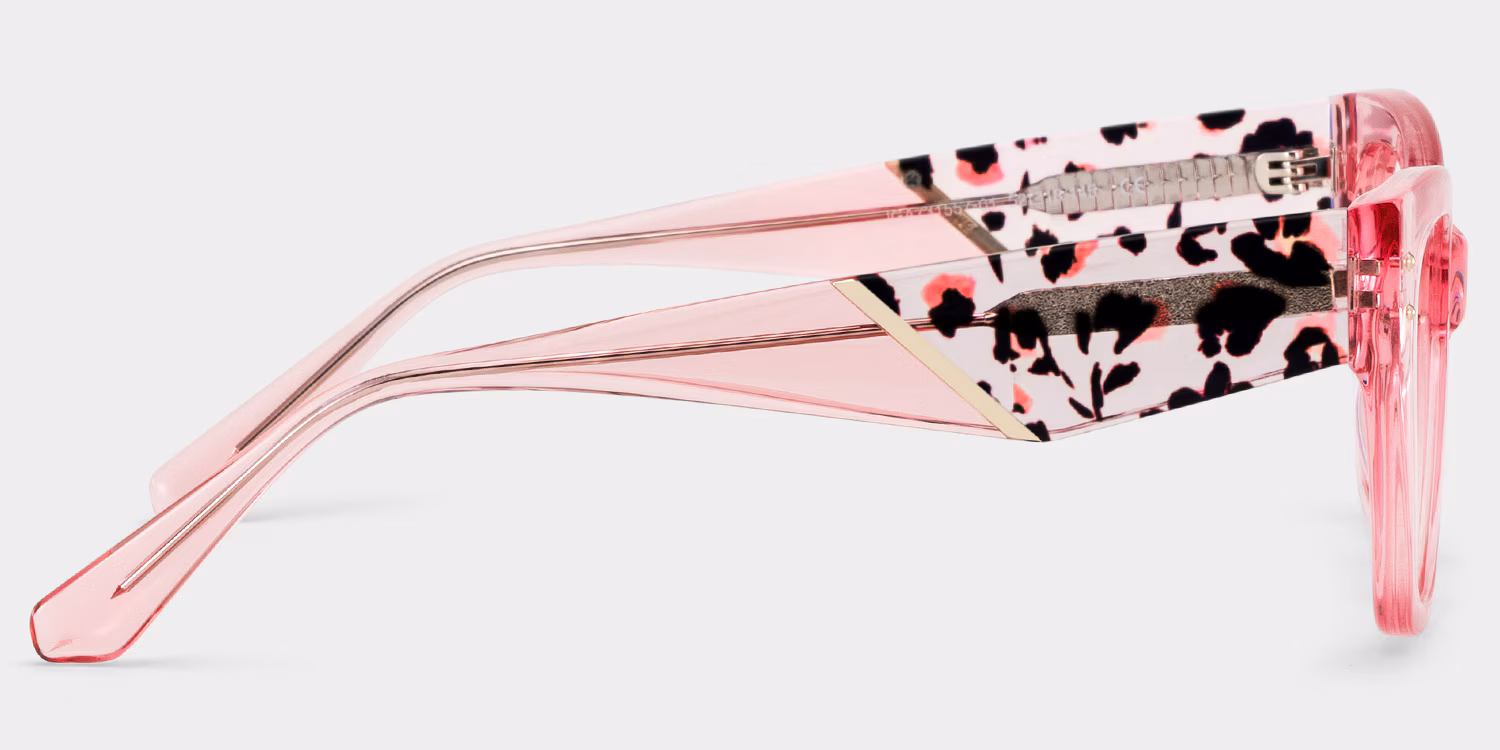 Skylar Butterfly Crystal Pink Glasses5
