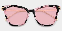 Hilary Butterfly Pink Floral Sunglasses1