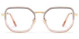 Levi Grey Pink Geometric Glasses1