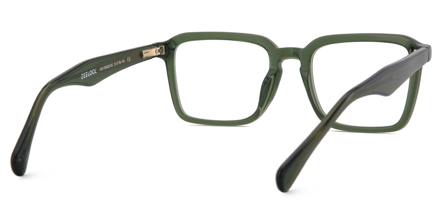 Vickerie Thin Green Glasses in Square Design | ZEELOOL Canada5