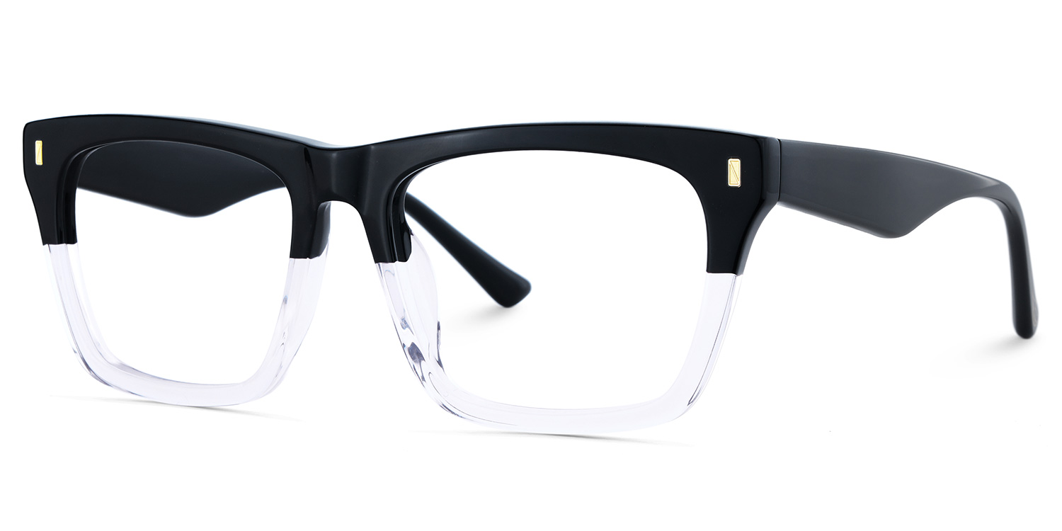 Brookins Rectangle Black Crystal Glasses3