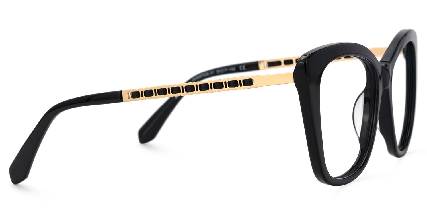 Deangela Women's Black Frame Eyeglasses  | ZEELOOL Canada3