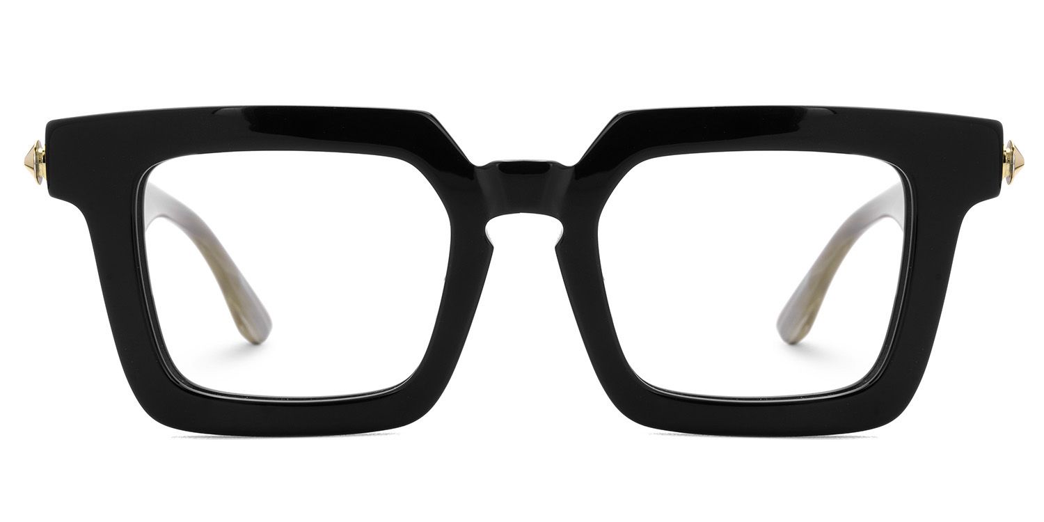 Ruthann Eco Acetate Black Square Frame Glasses Men's | ZEELOOL Canada1