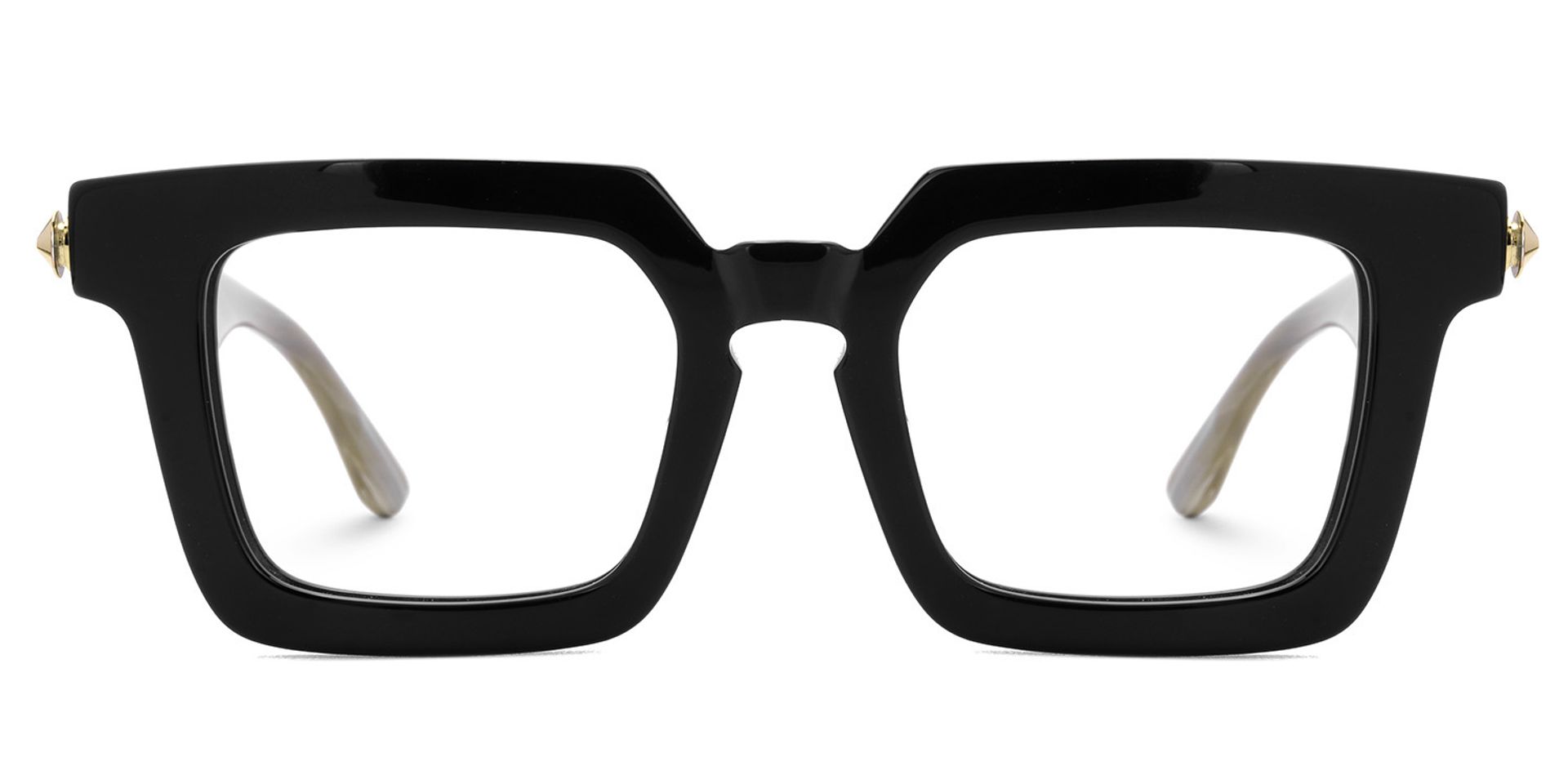 Ruthann Eco Acetate Black Square Frame Glasses Men's | ZEELOOL Canada1