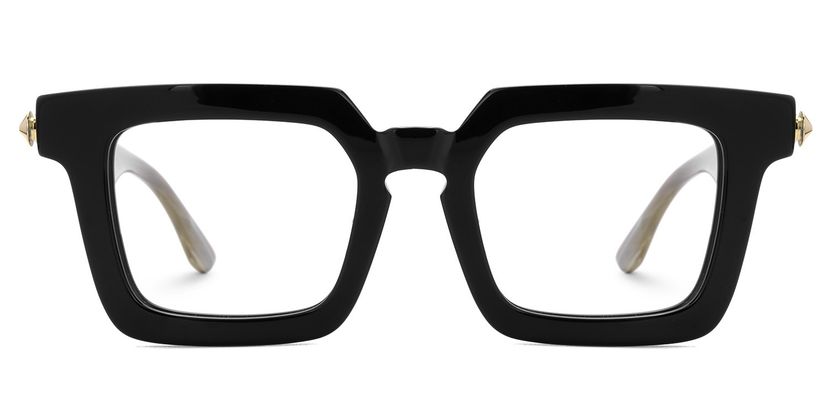 Ruthann Square Black Glasses