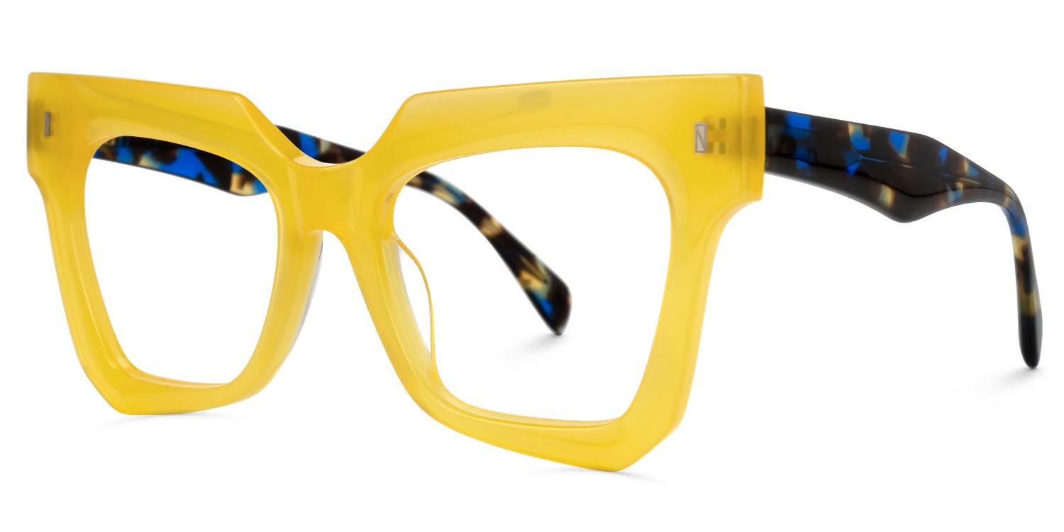 Square Salaam Yellow Glasses deals -Zeelool Glasses1