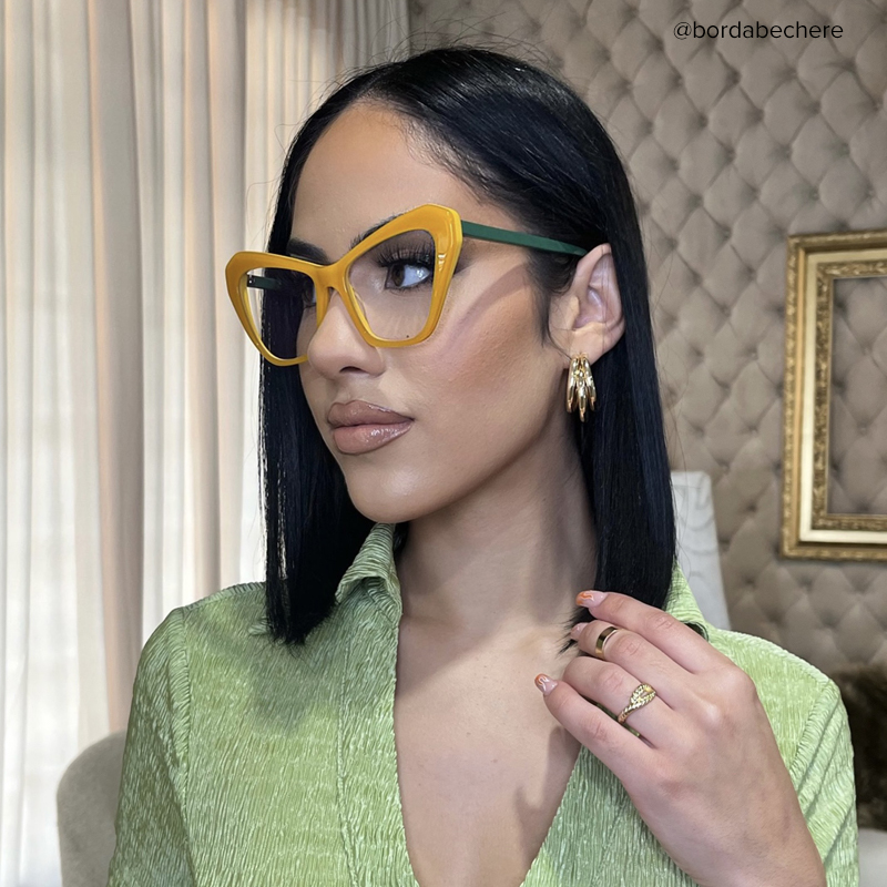 Benita Cateye Yellow Glasses | ZEELOOL Canada6