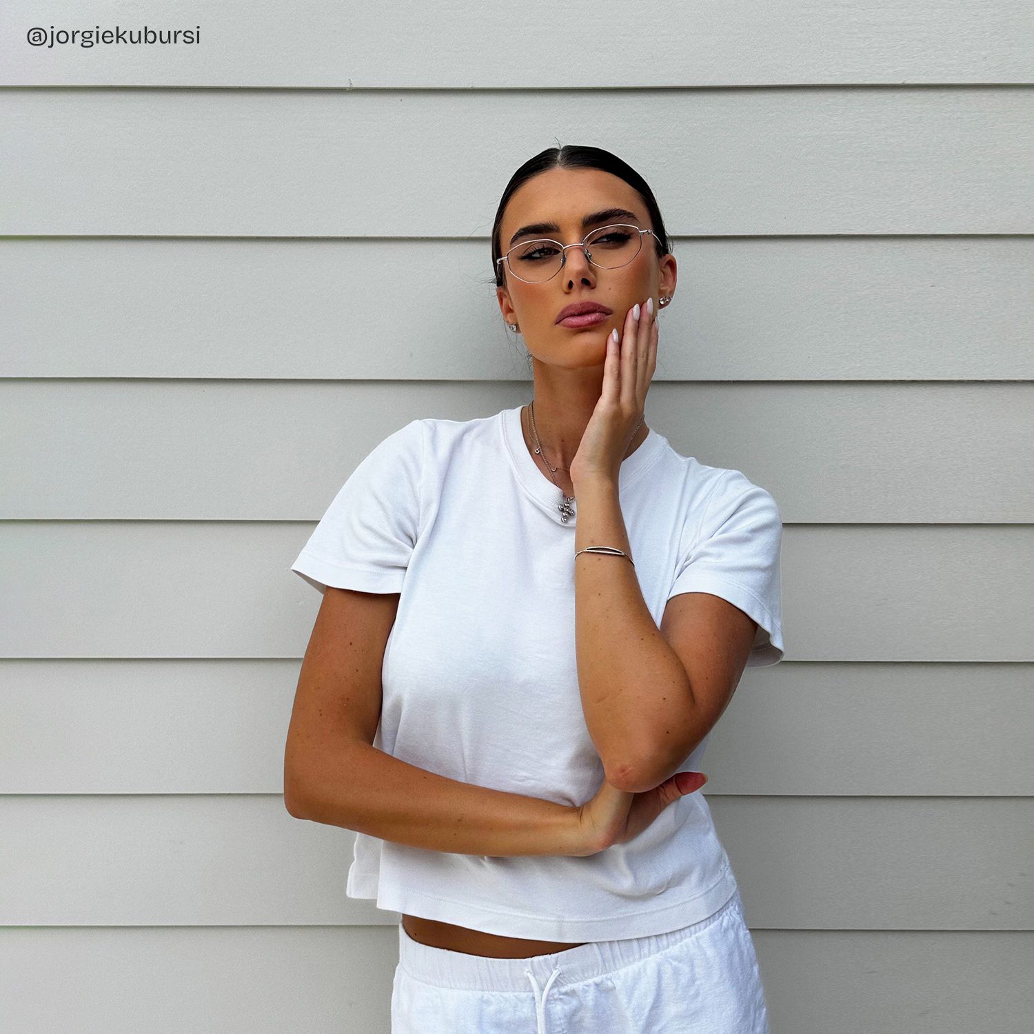 Everett Silver Frame Glasses with Geometric Frame Online |  ZEELOOL CANADA8