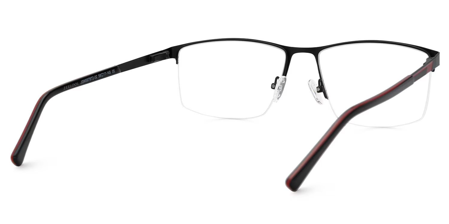 Graniela Eyeglasses in Rectangle Black Frame | ZEELOOL Canada3