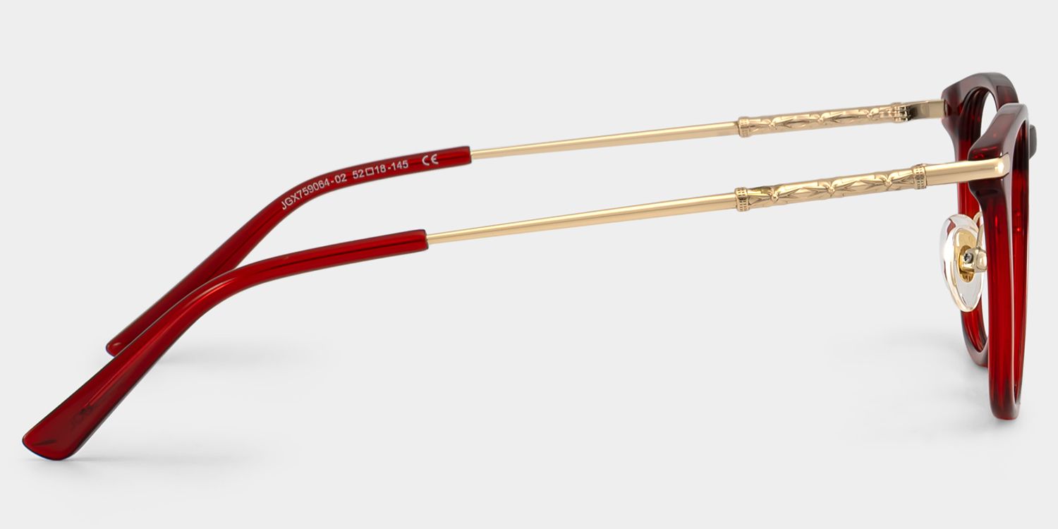 Laura Red Frame Glasses with Square Frame Online | ZEELOOL4