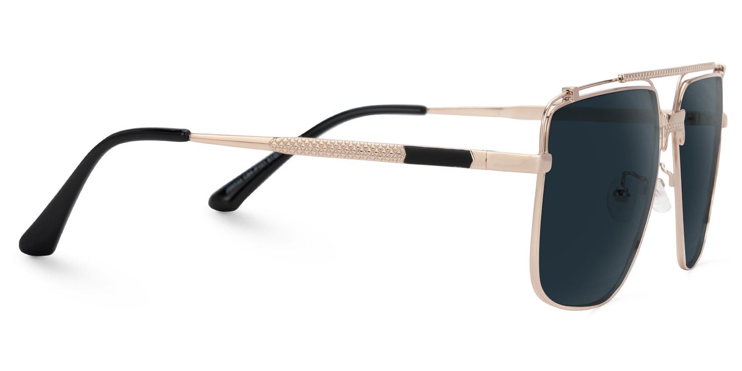 Arellano Gold Aviator Polarized Sunglasses for Driving | ZEELOOL CA2