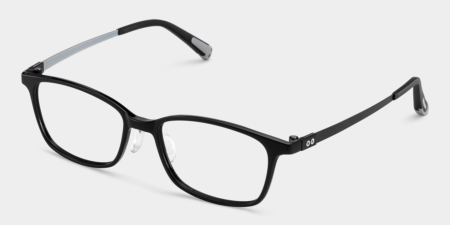 Finne Rectangle Black Glasses2