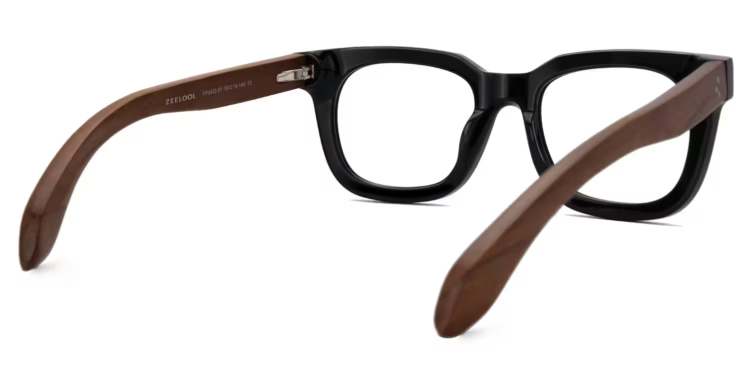 Sam Rectangle Wood Glasses3