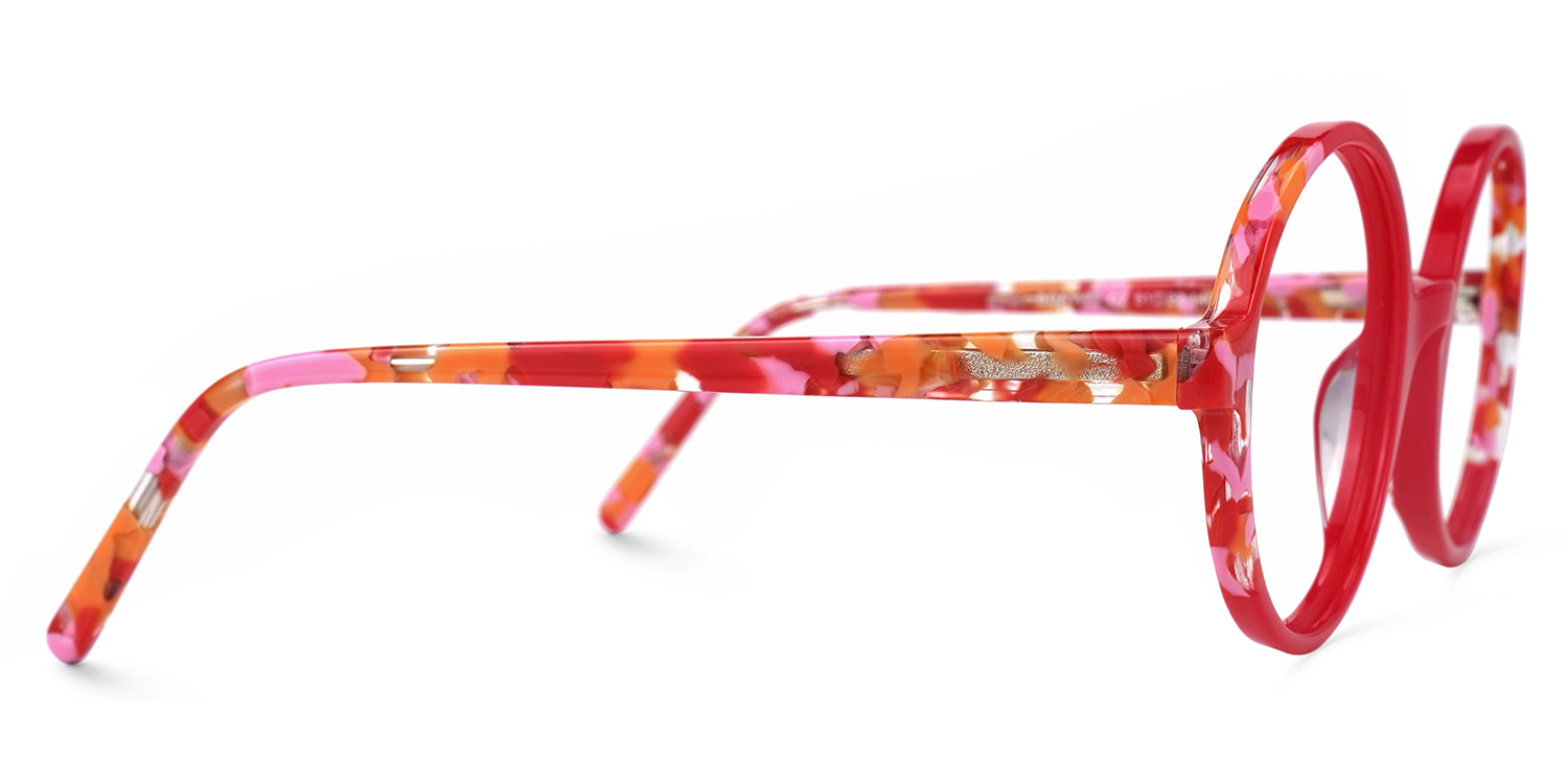 Wynn Round Red Glasses2