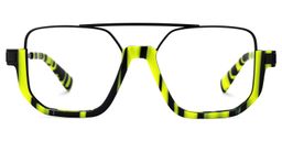 Oromiya Aviator Black Green Glasses0