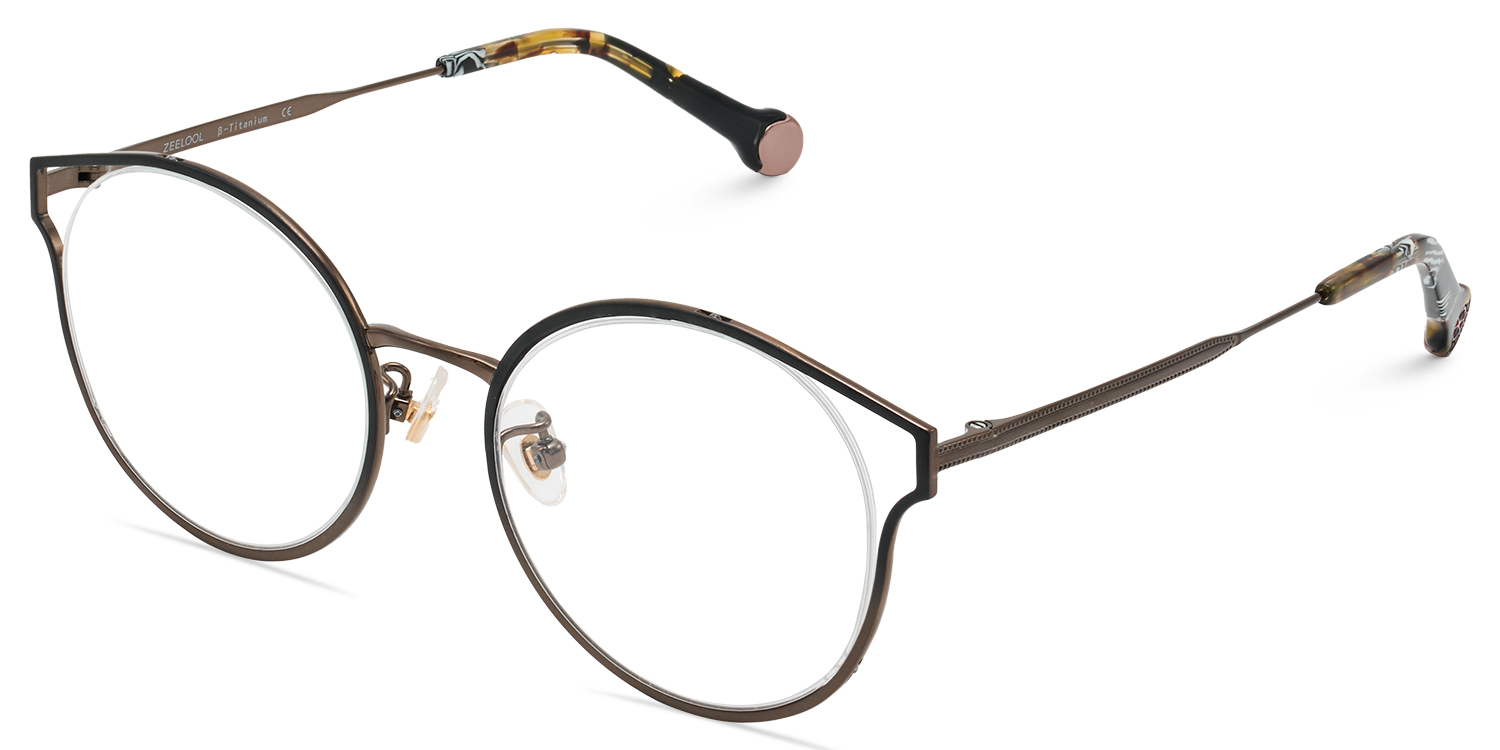 ZEELOOL Yaselie Cateye Black Glasses