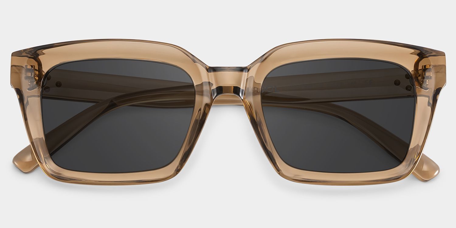 Grover Rectangle Sunglasses and Beige Color Frames1