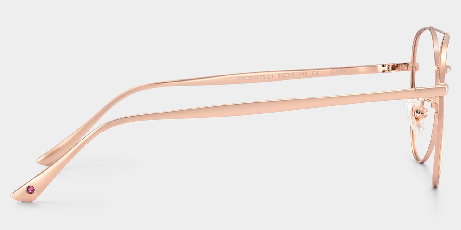 Cher Rose Gold Metal Aviator Glasses | ZEELOOL x Prabal Gurung4