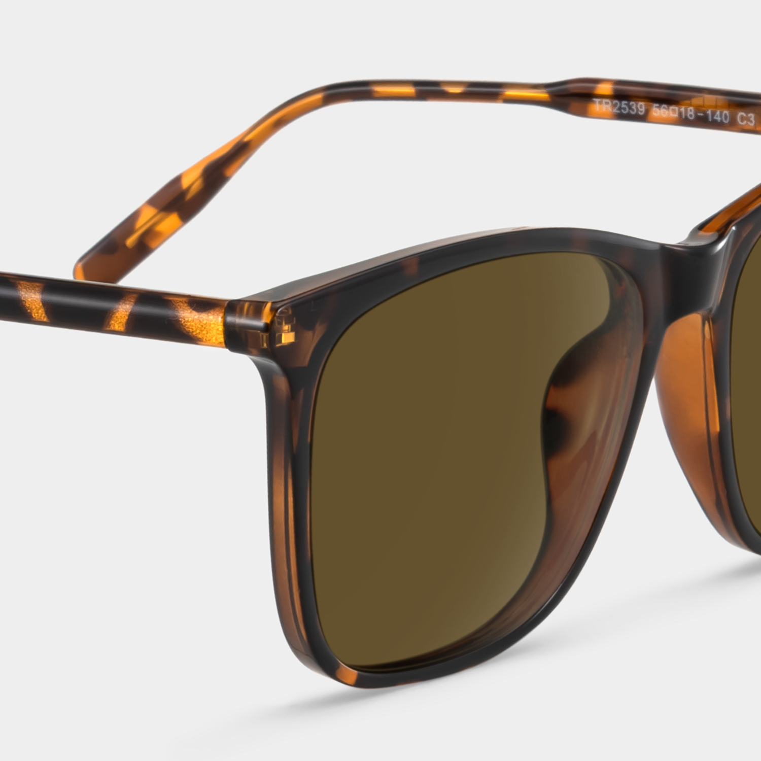 Malika Tortoise Frame Polarized Sunglasses with square Style Online | ZEELOOL Canada4